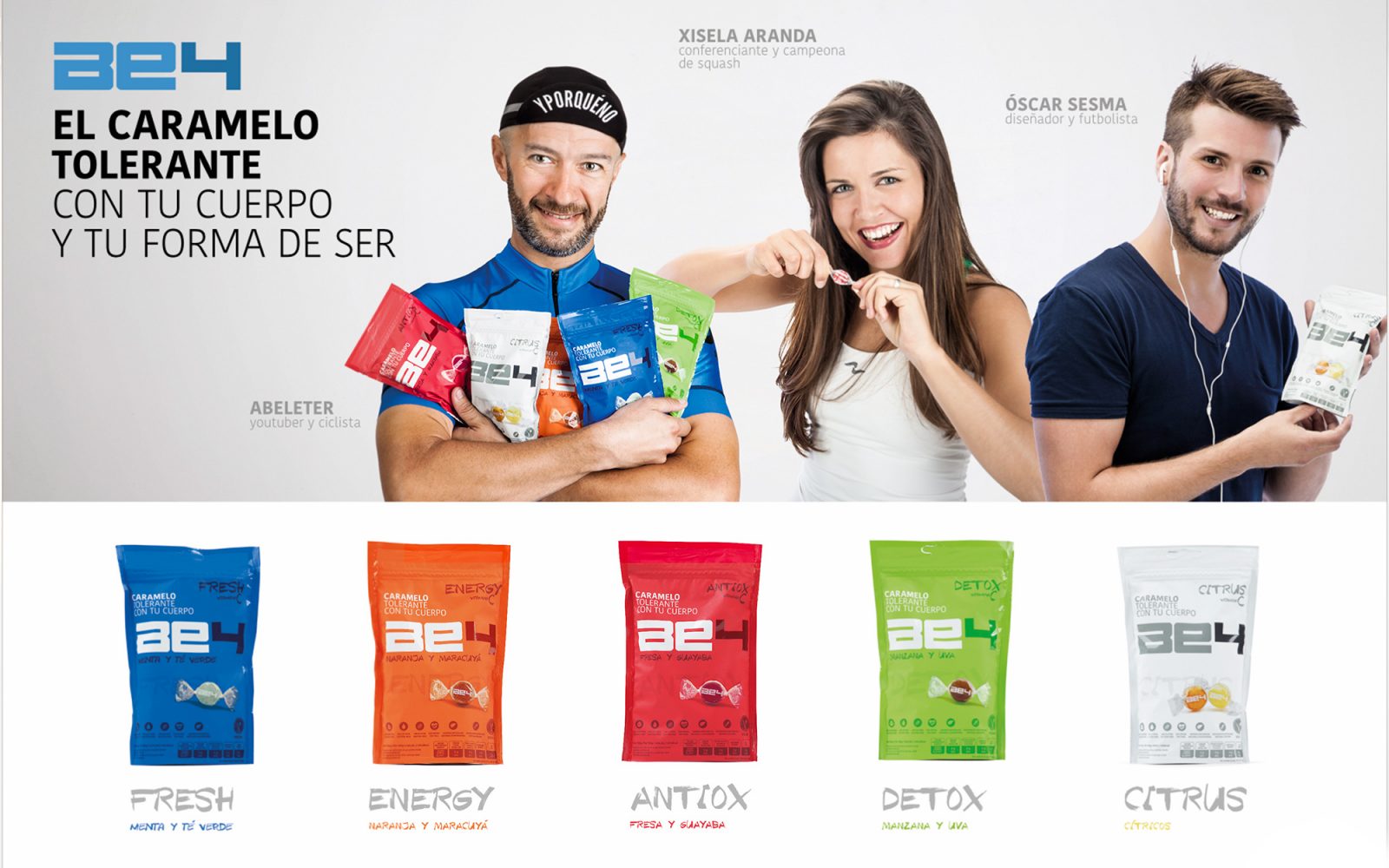 Marca y web para Caramelos BE4 de El Caserío de Tafalla