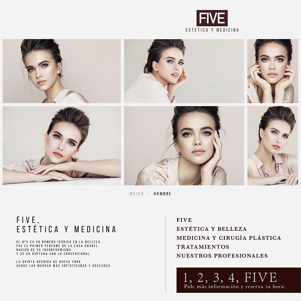 Marca y web de Five, estética y medicina