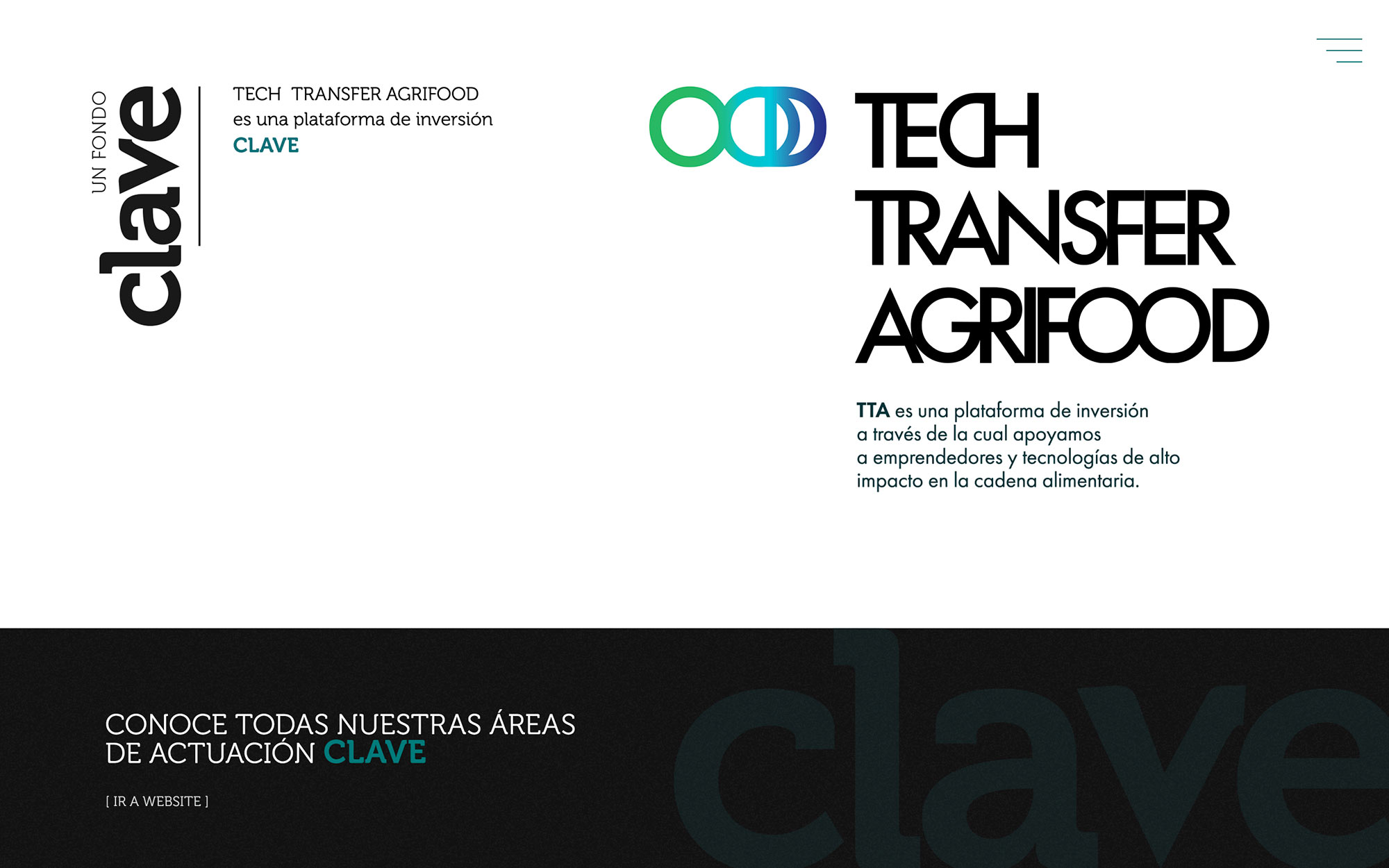 Web de Tech Transfer Agrifood para Clave