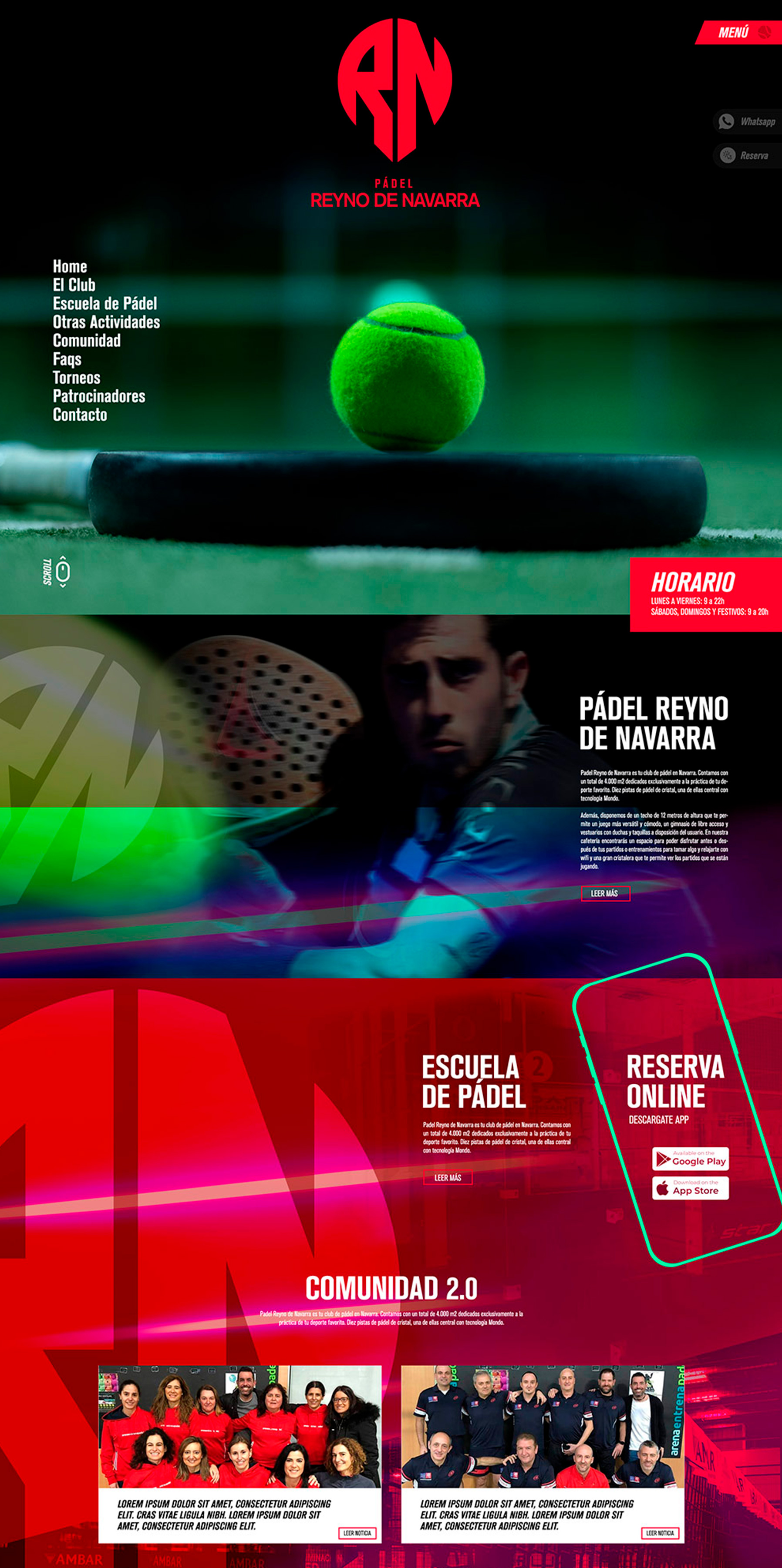 Marca y web para Pádel Reyno de Navarra